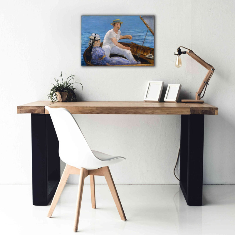 «Boating» par Edward Manet, estampe numérique sur toile, H 18 po x l 26 po x P 0,75 po