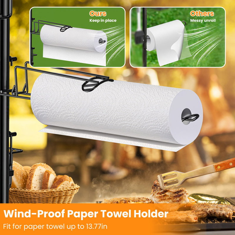 Griddle Caddy With Paper Towel Holder
