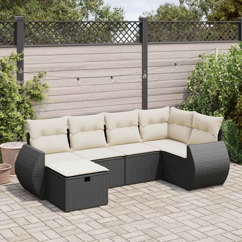 Ensemble de canapé de patio Vidaxl - noir