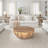Teasdale Solid Wood Single Drum Coffee Table-1611164810