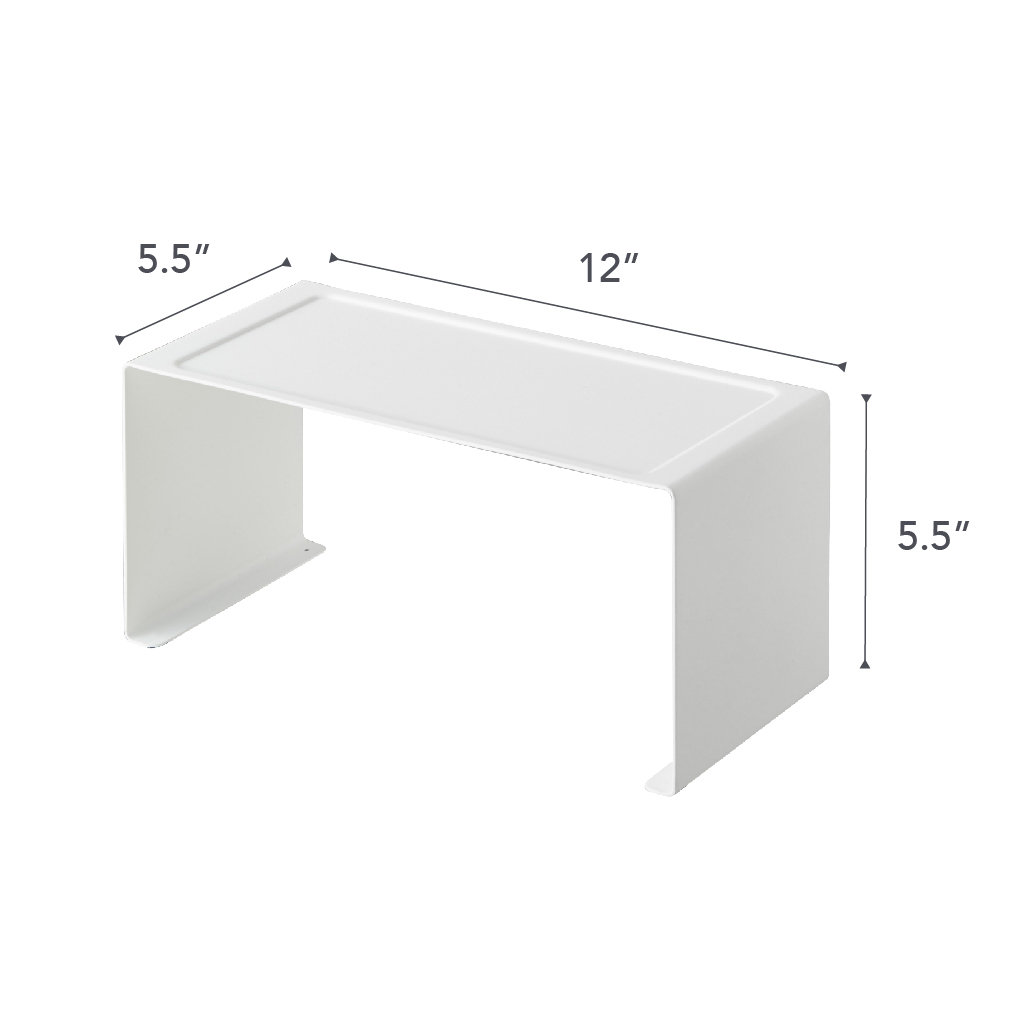 Tower Yamazaki Home Stackable Kitchen Rack, Storage Organizer Counter Shelf, Small, Stack up to Two, 5.5" H x 12" W x 5.5" D