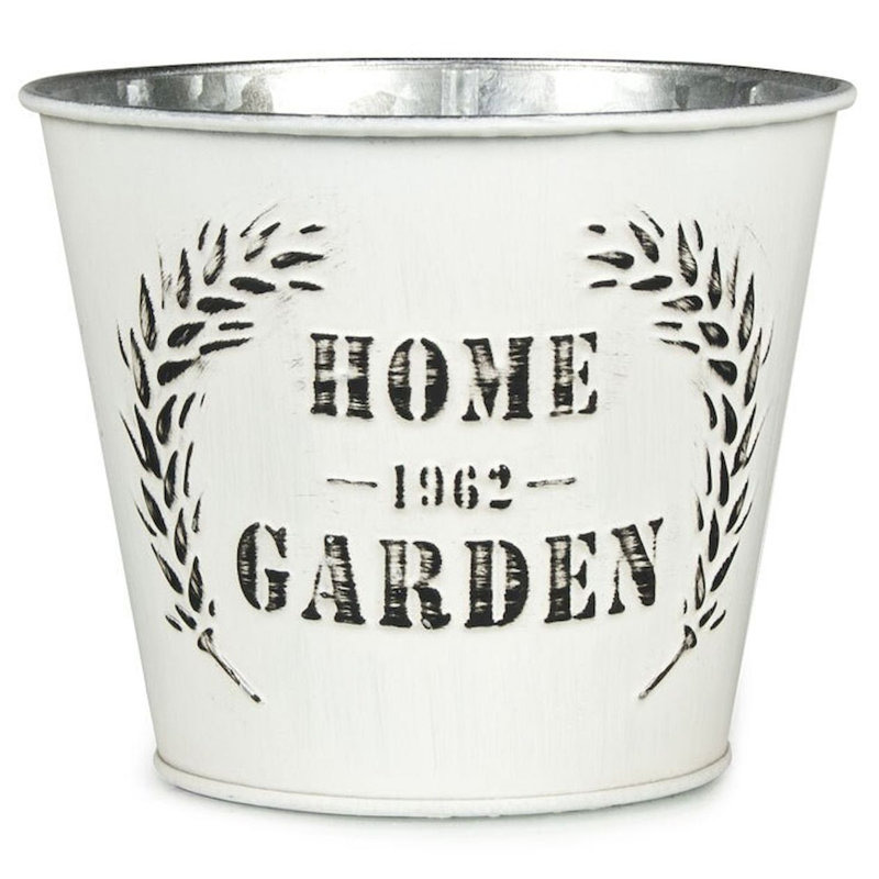 Pot de fleurs blanc "Home Garden"