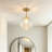 13.8'' Glass Shade Ceiling Flush Mount Light