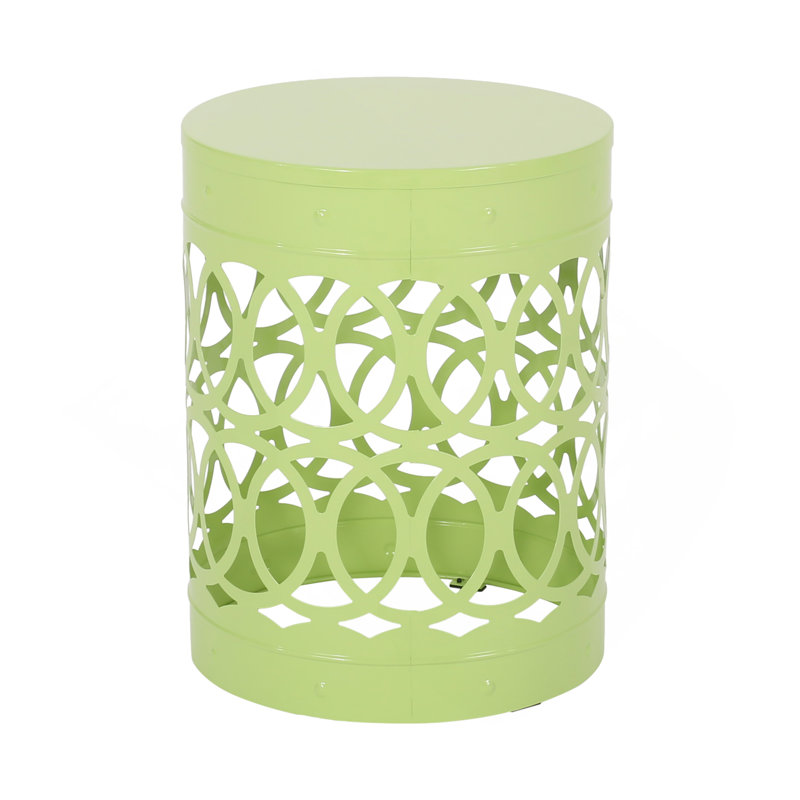 Large Outdoor Metal end Table, Green