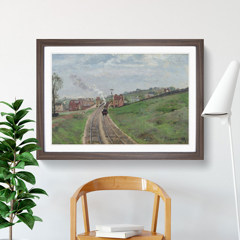 Lordship Lane Dulwich by Camille Pissarro - Picture Frame Painting, 36cm H x 48cm W x 2cm D, Walnut Framed