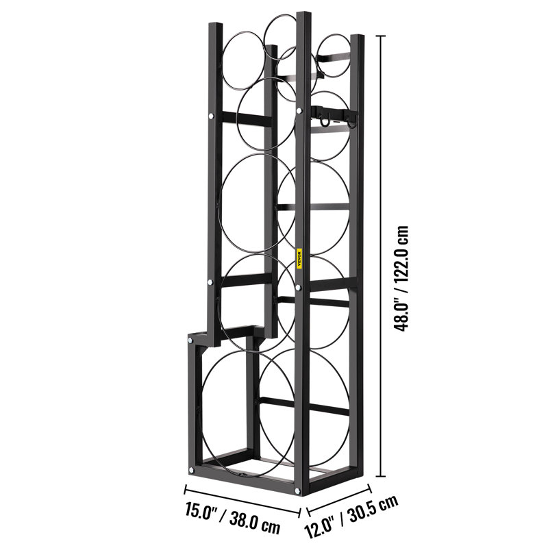 Steel Storage Rack, 48" H x 15" W x 12" D