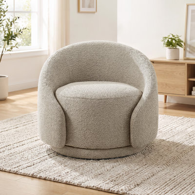 Fauteuil demi-tonneau pivotant de 34,25 po Gabbanelli