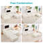 Canapé modulaire velours capitonné modulaire, beige-1119169396