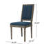 Chaises de salle à manger en tissu bleu marine - de 2, attrait durable 2 en tissu, fabrication