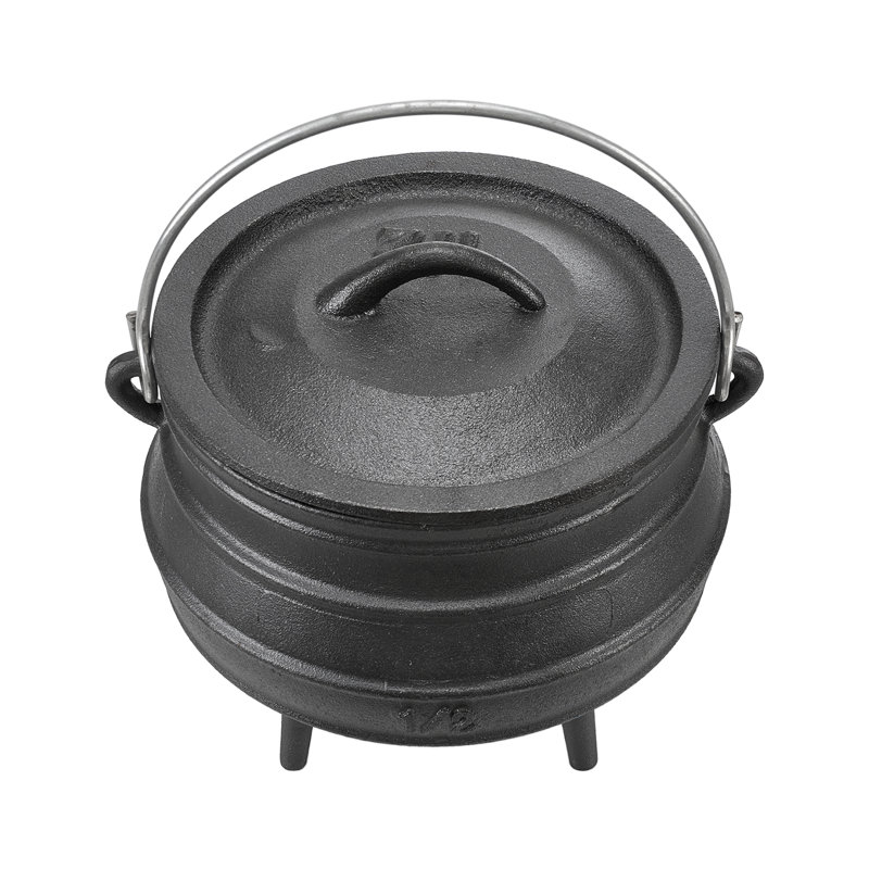 Living And Home Cast Iron Stock Pot, 1.2 Litres