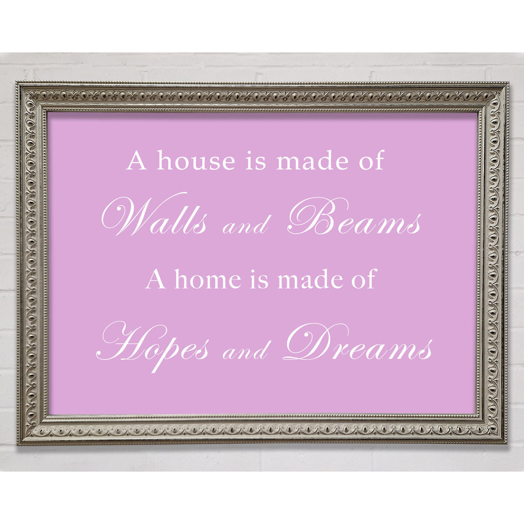 Home Quote Walls N Beams Hopes N Dreams Gerahmter Druck