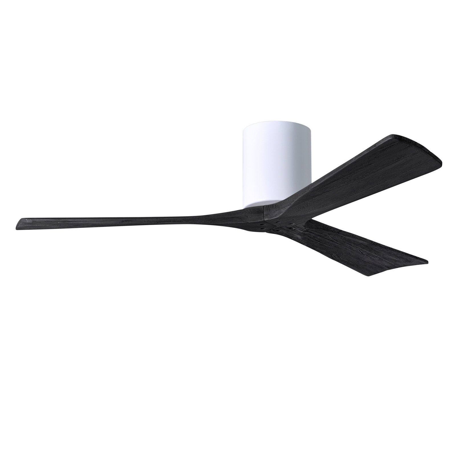 Olivier 3 Blade Ceiling Fan, Gloss White, Matte Black, 52"