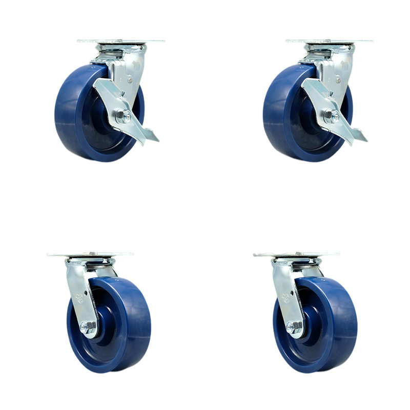 4 Piece Solid Poly Caster Set
