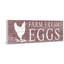 « Oeufs fresh »-sans cadre, art textuel sur bois-22379118