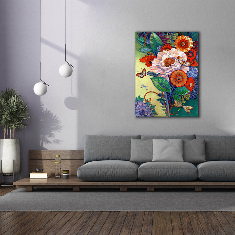 «The Mixed Bouquet» par David Galchutt, art mural sur toile, H 54 po x l 40 po x P 1,5 po