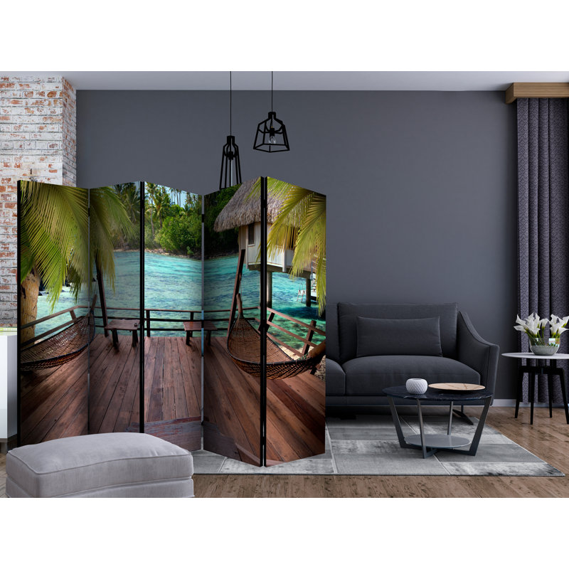 Stowmarket 225cm W x 172cm H 5 - Panel Folding Room Divider