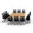 Rectangle 14 Person Flip Top 72'' L Modular Training Table and Chair Set with Casters and Modesty Panel and Cable Management