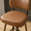 Tabouret de comptoir pivotant 26 po avec structure en bois courbé au fini noyer-114223067-124652506