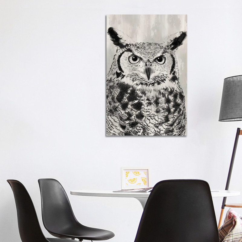 Charcoal Owl, 101.6 cm H x 66.04 cm W x 1.905 cm D, Does Not Apply