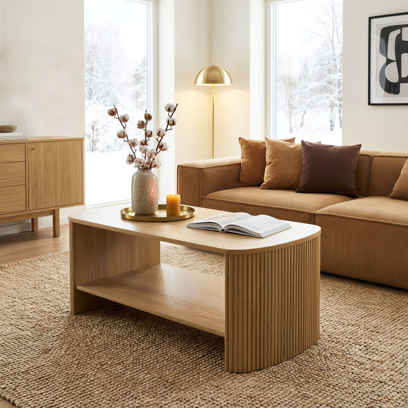 Cove Fluted 47" Coffee Table