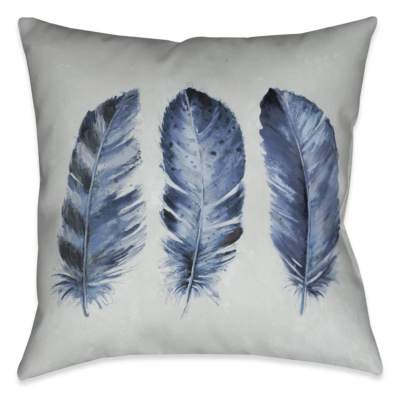 Coussin décoratif Indigo Feathers II