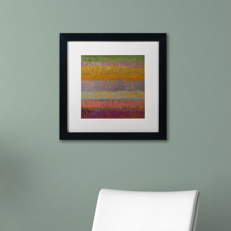« line », reproduction d’art encadrée, H 16 po x l 16 po x P 0,5 po, Blanc, Cadre noir