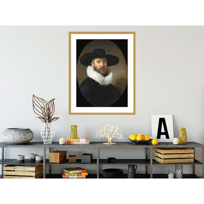 Portrait de Dirck Jansz Pesser par Rembrandt van Rijn - Estampe numérique encadrée