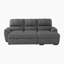 Canapé modulaire en microfibre texturé 2 pièces avec méridienne et rangement caché 98 po Albryna-292762489