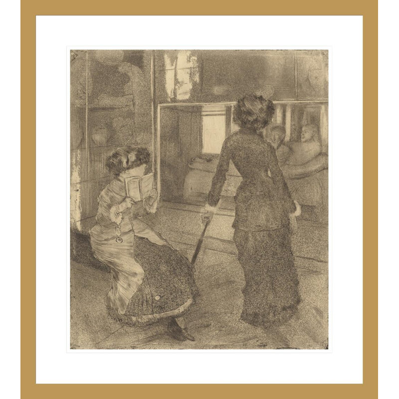 Mary Cassatt au Louvre: The Etruscan Gallery (Au Louvre: Musée des antiquités) par Edgar Degas, impression giclée encadrée