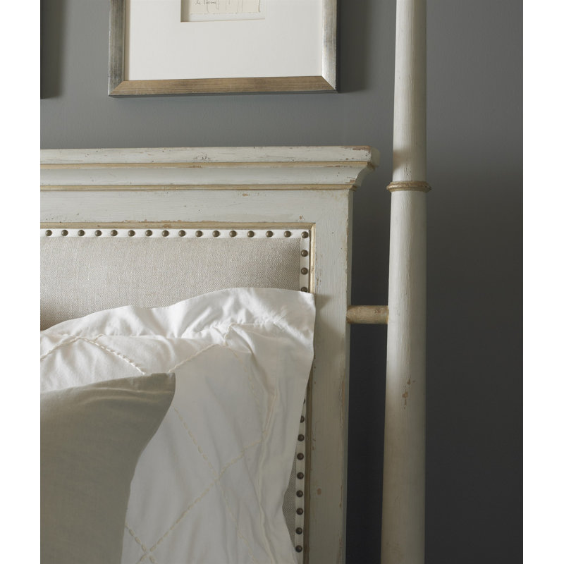 Monarch Linen Four Poster Bed, Queen