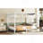 Metal Queen Over Queen Bunk Bed For Teens And Adults,Space-Saving/Noise Reduced/No Box Spring Needed,White