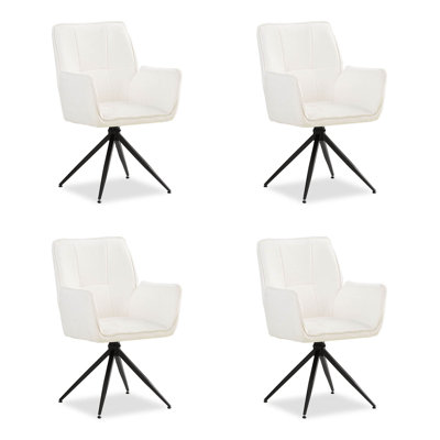 Upholstered Dining Chair In White