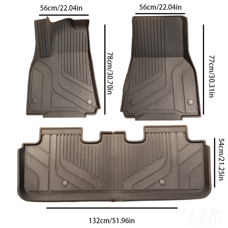 Tapis de sol sur mesure pour 2023 Tesla Model Y, matériau TPE durable et non toxique, protection contre les intempéries et facile à nettoyer