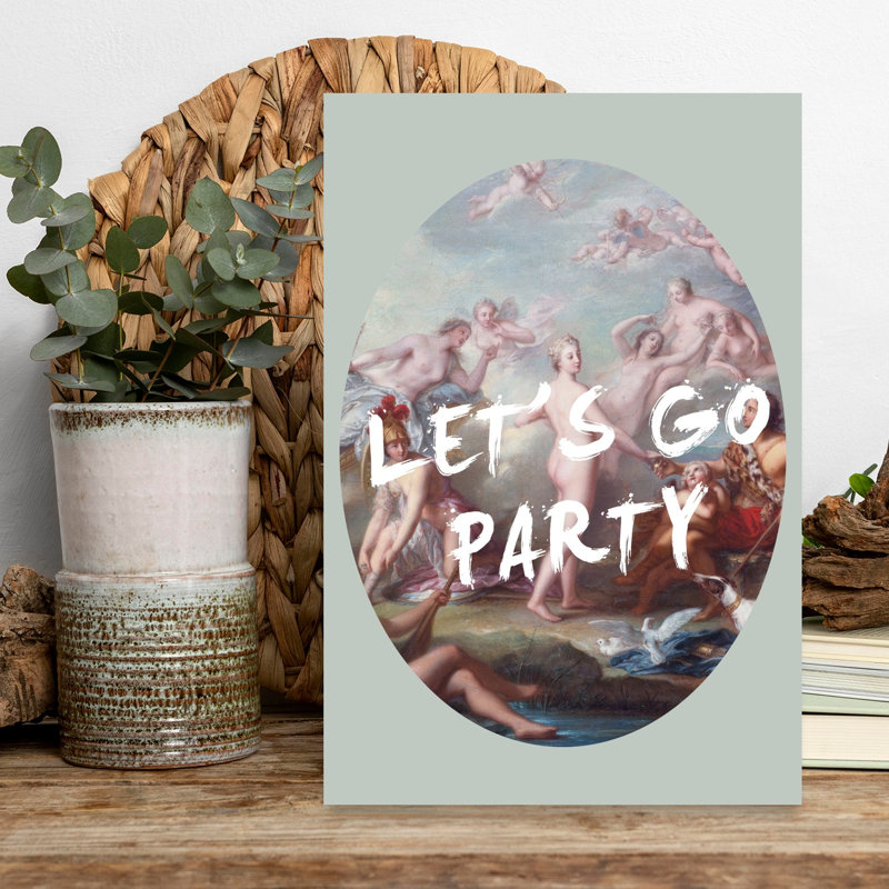 Classical Party Revelry Modern Playful Abstract Wall Art Print, 45.72cm H x 30.48cm W