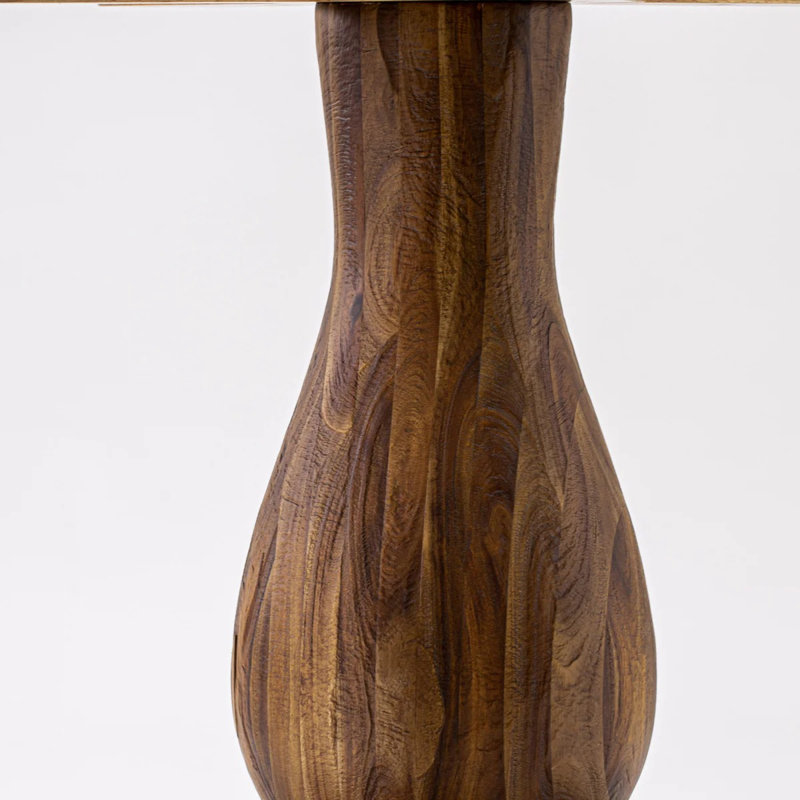 Table de salle à manger rustique Irving, Noyer antique, Base de balustre, 48 x 48 x 30 pouces