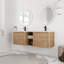 Meuble-lavabo double 60 po avec comptoir en céramique-1356396676