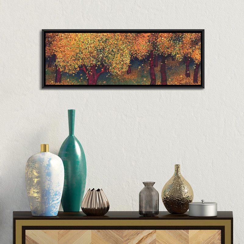 «Zephyr» par Maggie Vandewalle - reproduction d'art sur toile panoramique, H 12 po x l 36 po x 1,5 po, Toile avec cadre noir