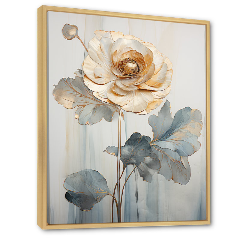 «Vivid Ranunculus Hues II», reproduction sur toile, Cadre naturel flottant, H 40 po x l 30 po