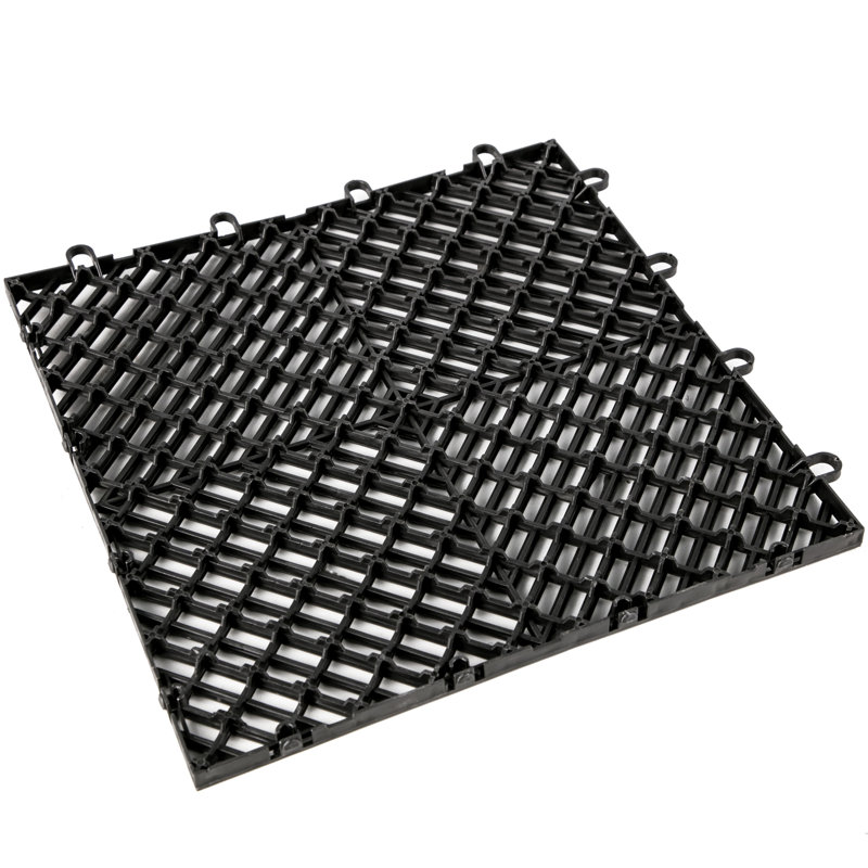 Plancher de garage l 12 po x L 12 po Stellweilan Tessberg, Noir, noir, noir, noir