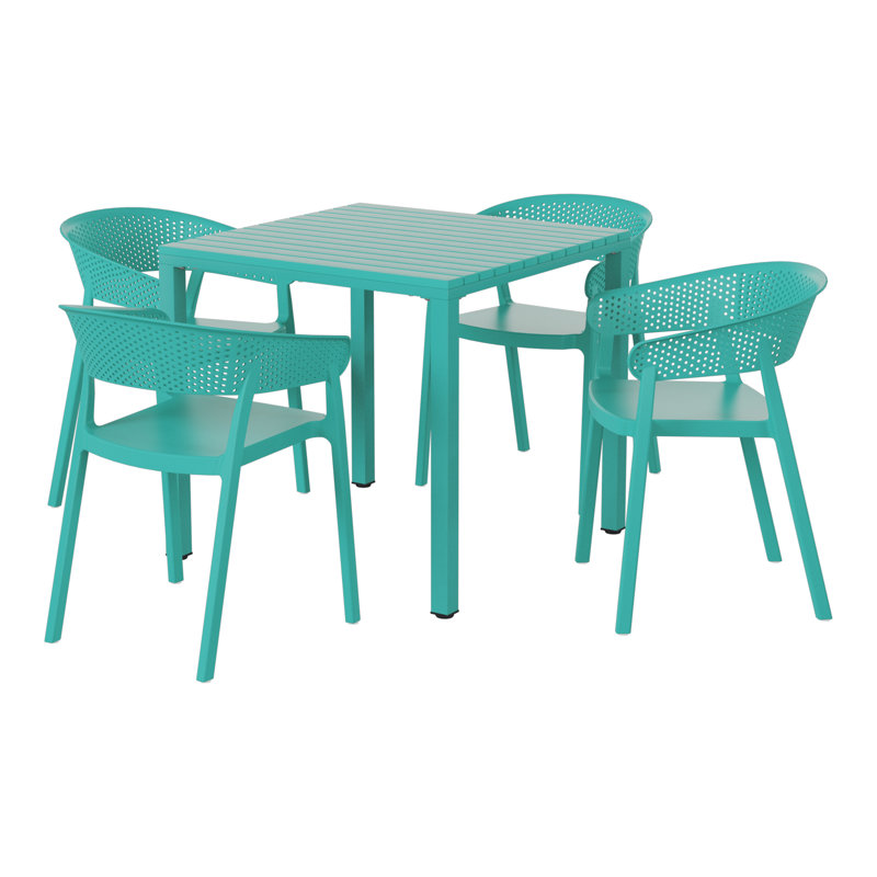 Ensemble repas carré pour 4 personnes, Sarcelle