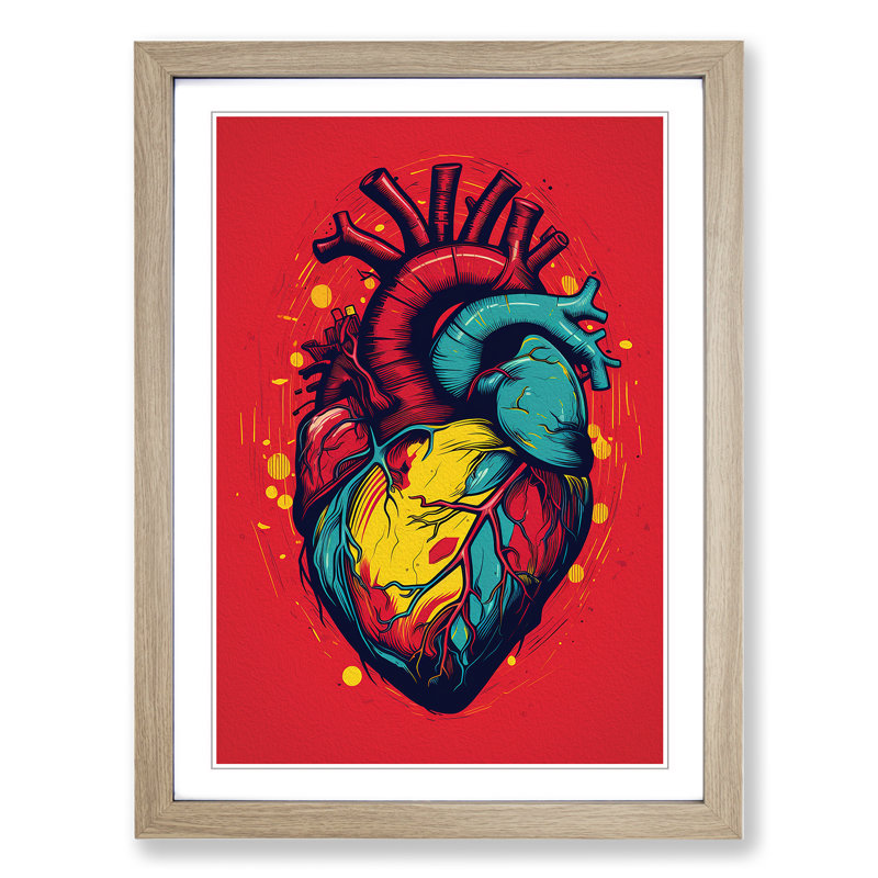 Single Picture Frame Print on Wood, Oak Framed, 46cm H x 34cm W