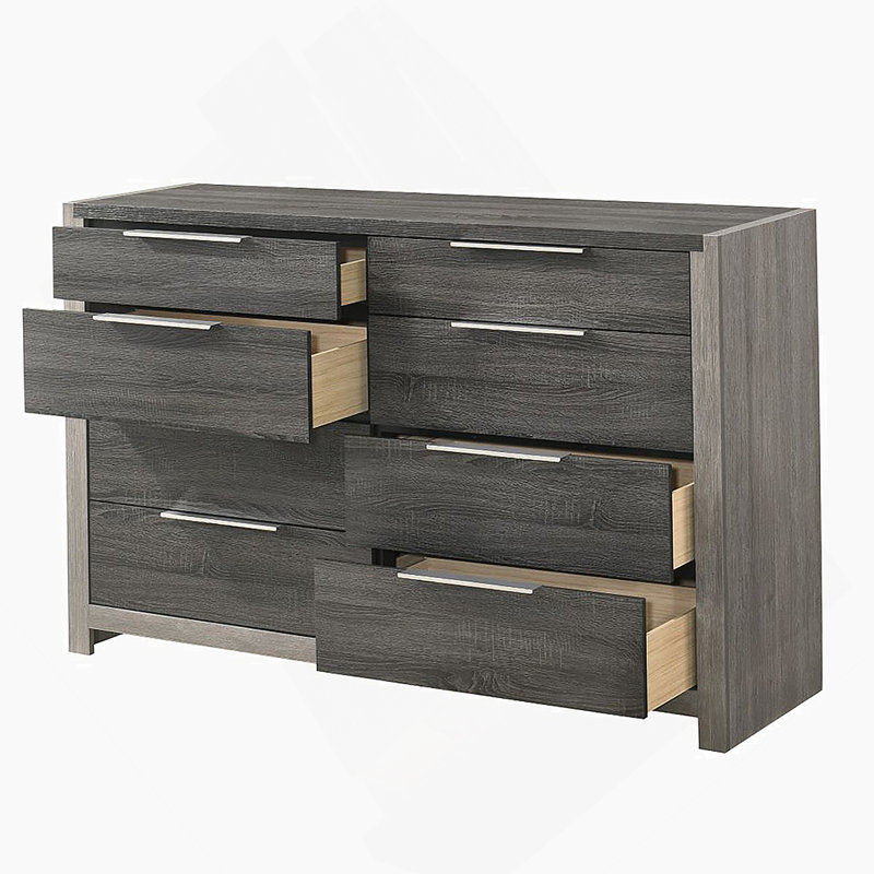 Commode en bois avec 8 tiroirs de rangement pour la chambre à coucher
