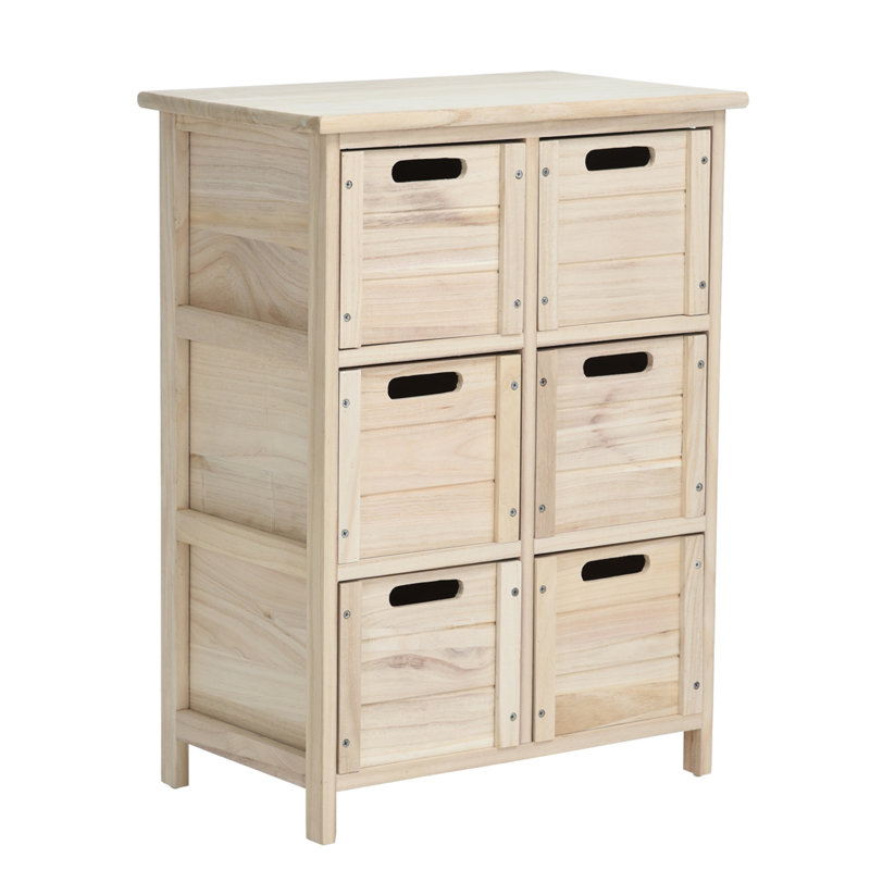 Abbotts Solid Wood 51cm W 6 - Drawer Chest of Drawers