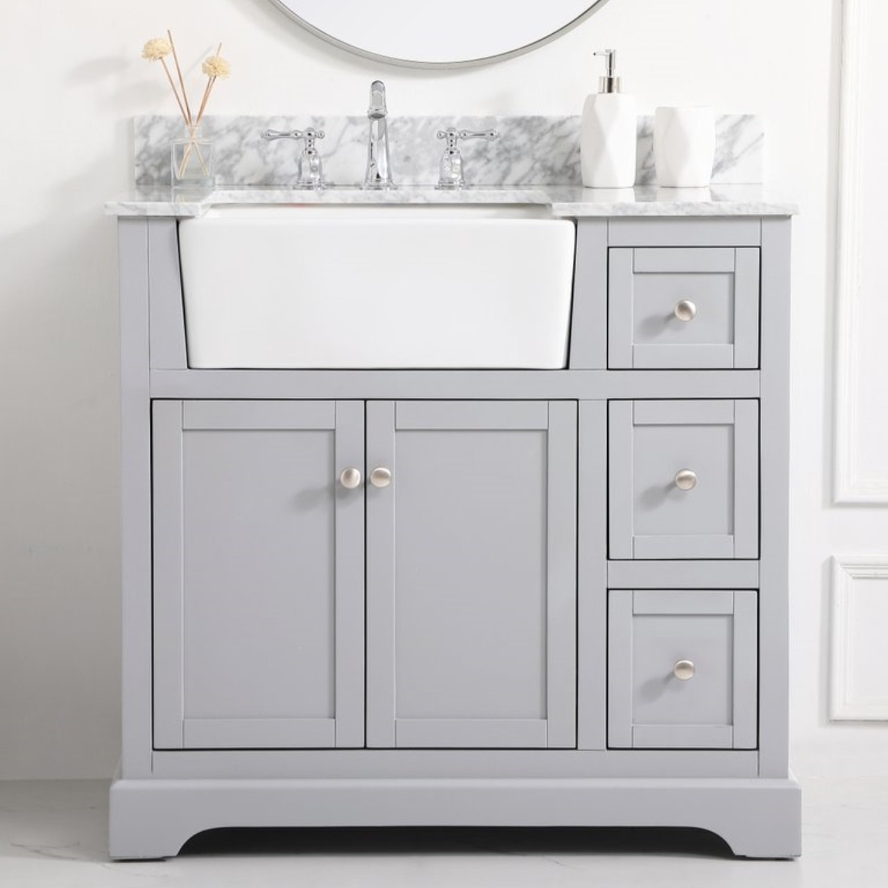 Pardue 36'' Single Bathroom Vanity, Gray
