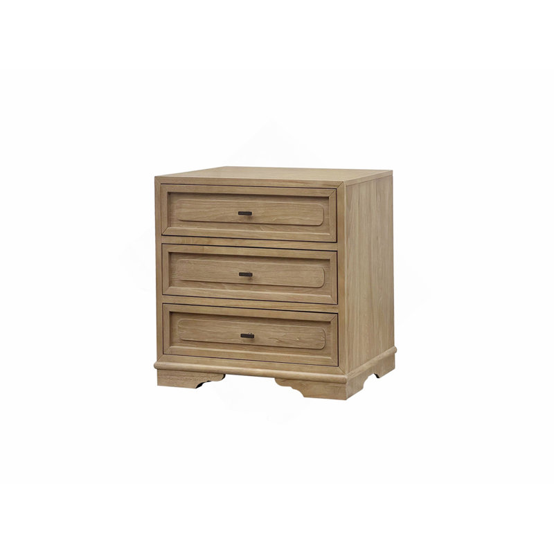 3 Drawer Nighstand - Cashew