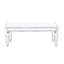 Table basse rectangulaire moderne en miroir avec éléments de style rétro, pour le salon et le bureau