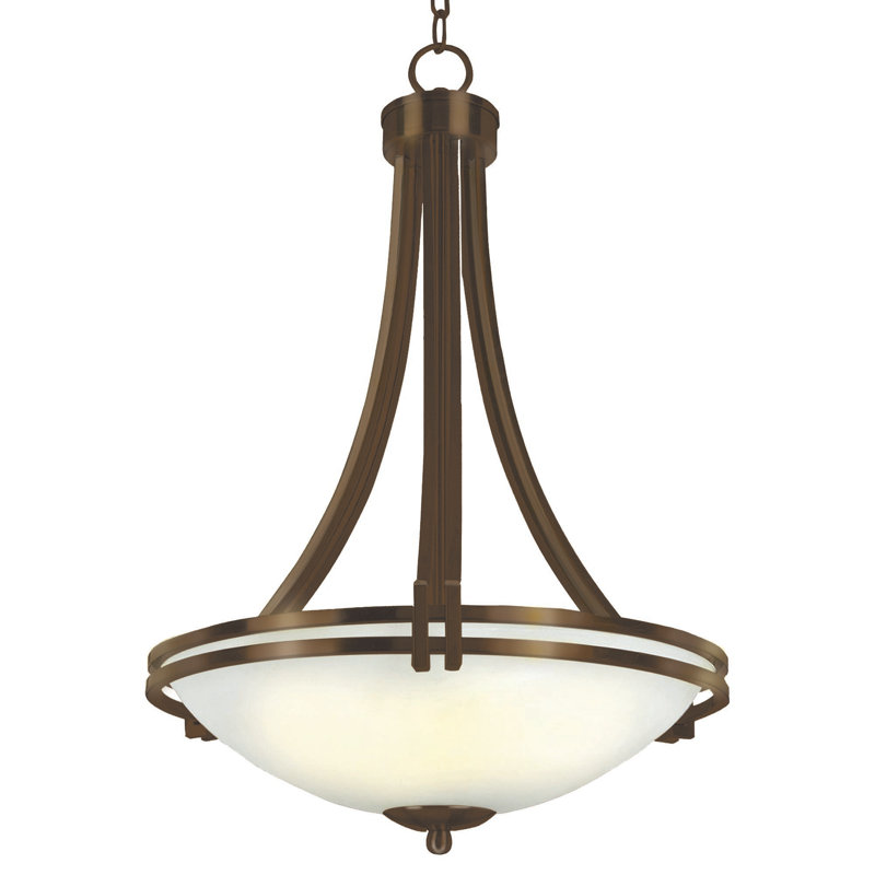 Luminaire suspendu simple Joye, H 21,18 po x l 21,5 po x P 21,5 po, Marron foncé