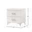 2 Drawers Nightstand With Metal Legs