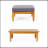 Charming Mid-Century Modern Ottoman And Coffee Table Set For Stylish Spaces
