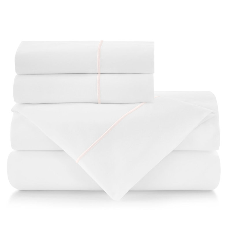  Boutique Percale Sheet Set, Twin XL Sheet Set with 2 Pillowcases, Linen